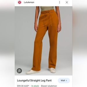 Lululemon longful straight pants 28inch size4 nwt